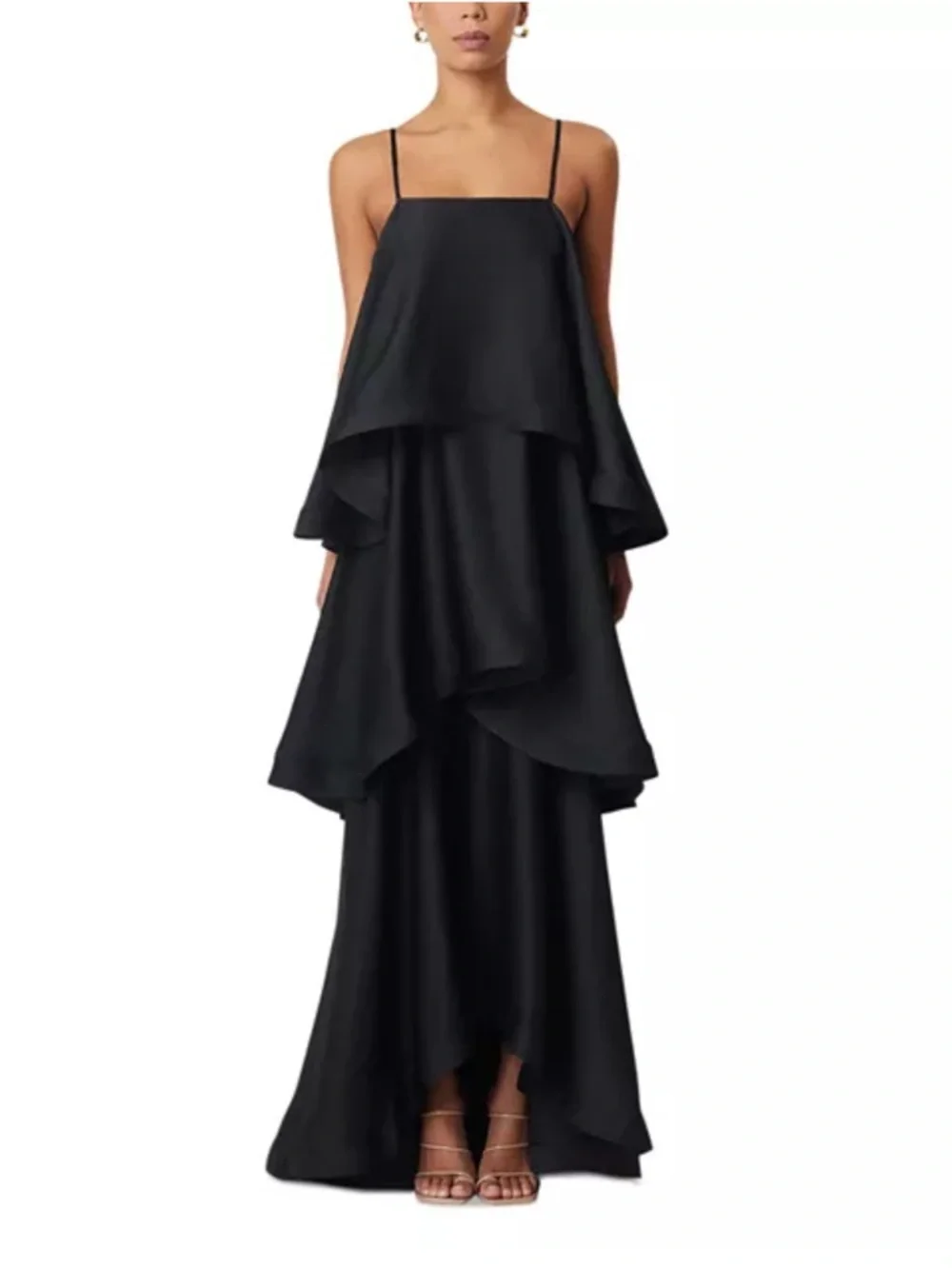 Elliatt Tilly Tiered Maxi Dress - Black - Size Small - New with tags - Picture 1 of 6